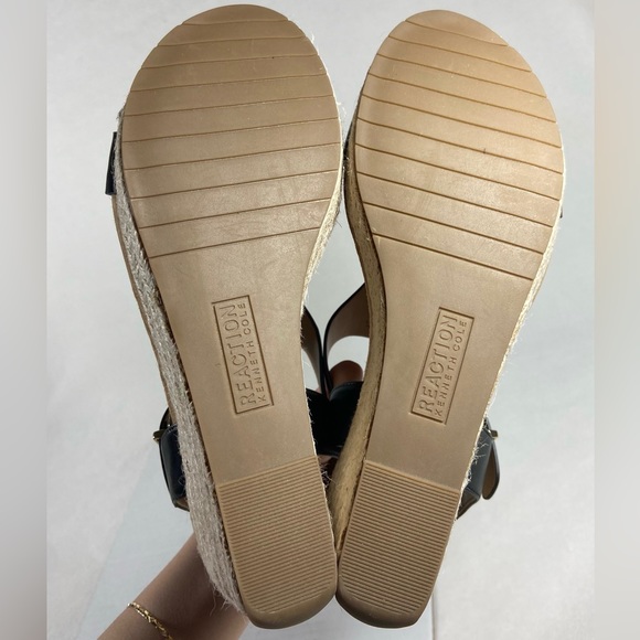 NEW Kenneth Cole Reaction Women's Card T-Strap Espadrille Wedge Sandal Sz 10M - Picture 4 of 11
